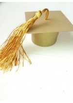 Кутийка за подаръче за абитуриентски бал - шапка в златно
